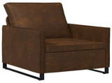Sofa Set 2 pcs Brown Faux Suede Fabric 3433118