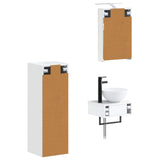 Bathroom Cabinet Set 4 pcs White 40 x 10.5 x 60.5 cm 3407359