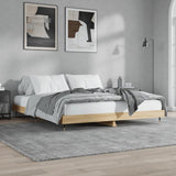 Bed Frame without Mattress Sonoma Oak 200x200 cm Engineered Wood 832112