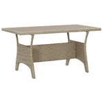 Garden Table Grey 120x70x66 cm Poly Rattan 316583