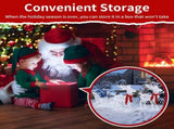 Two Reindeer Pulling Sleigh Lighted Christmas Decor 2.4ft, 240 White LED PVC Dcor, UK Plug 31V 3.6W 51476174