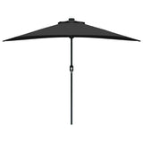 Garden Parasol Black 294 x 150 x 224 cm Polyester and Steel 42003273