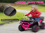 12V Kids Electric Ride on ATV, Battery-Powered Quad Bike w/ Spring Suspension, Forward Backward, T3398P348457