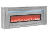 Fireplace with LED Strip Grey Sonoma 130 x 20 x 69.5 cm 8021092