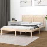Bed Frame without Mattress 150x200 cm King Size Solid Wood 3105540