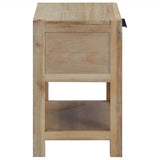 ZNTS Nightstand with Drawer 40x30x48 cm Solid Acacia Wood 245683