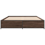 Bed Frame without Mattress Brown Oak 135x190 cm Double 3279861