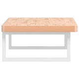 Basin Shelf Wall Mounted Steel and Solid Wood Beech 3302436