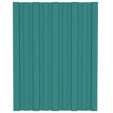 Roof Panels 36 pcs Galvanised Steel Green 60x45 cm 317188