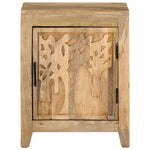 ZNTS Bedside Cabinet 40x30x50 cm Solid Mango Wood 320811