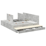 Storage Bed Frame with Door Concrete Grey 236.5 x 200 x 31.5 cm 3335624