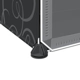 Storage Cube Organiser with 8 Cubes and Doors Black PP 4019579