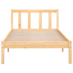 Bed Frame without Mattress Solid Wood Single 810047