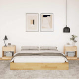 Bed Frame Oak Solid Oak Wood Double Bed Frame Rectangular 3324132