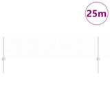 Fence with Posts Silver 0.4 x 25 m Steel 3336985