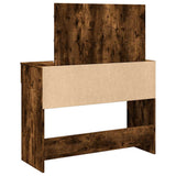 Dressing Table with LED Smoked Oak 100x40x120 cm 848210