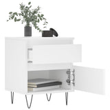 Bedside Cabinets 2 pcs White 40x35x50 cm Engineered Wood 830669
