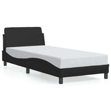 Bed Frame "Dover" Black 90x190 cm Single Faux Leather 373323