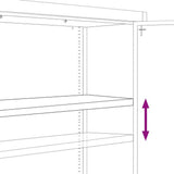 File Cabinet Light Grey 90x40x200 cm Steel 339761