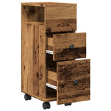 Narrow Bathroom Cabinet with Wheels Old Wood Engineered Wood 855239