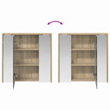 Bathroom Mirror Cabinet Sonoma Oak 63.5 x 16 x 62.5 cm 889153