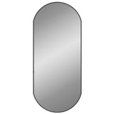 Wall Mirror Black 80x35 cm Oval 348206