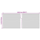 Garden Privacy Screens 10 pcs Light Grey 252.5x19 cm PVC 4005544