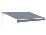 Manual Retractable Awning, size -Grey T3398P310366