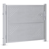 Garden Gate with Lock Silver 85 x 70 cm Stainless Steel 3402574