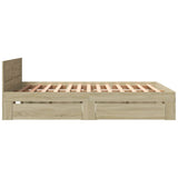 Bed Frame with Headboard without Mattress Sonoma Oak 160x200 cm 3295550