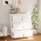 Sideboards 2 pcs White 32x34x75 cm Solid Wood Pine 813368