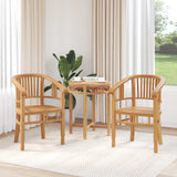 Chair 2 pcs Brown 63 x 58 x 89 cm Solid Teak Wood 42008383