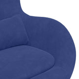 Egg Chair Police Blue 63 x 73 x 90 cm Velvet 42002734