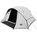 Camping Tent Cabin 4-Person White Blackout Fabric Waterproof 4009561