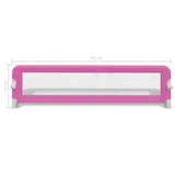 Toddler Safety Bed Rail 2 pcs Pink 150x42 cm 276086
