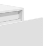 ZNTS Wall-mounted Bedside Cabinets with LED Lights 2 pcs White 860212