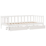 Daybed 3 pcs White 80 x 200 cm Solid Pine Wood 3302076