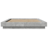 Bed Frame without Mattress Concrete Grey 120x190 cm Small Double 3281234