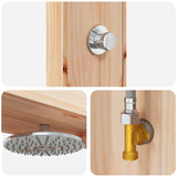 Outdoor Shower 226 cm Solid Pine Wood and Stainless Steel 886336