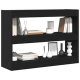 Bookcase Black Oak 100 x 30 x 72 cm Engineered Wood 862723