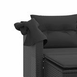Garden Sofa Black 365781