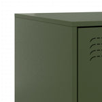 ZNTS Bedside Cabinets 2 pcs Olive Green 34.5x39x62 cm Steel 841784