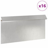 Snail Fence 16 pcs Silver 50 x 3.5 x 25 cm Stainless Steel 874851
