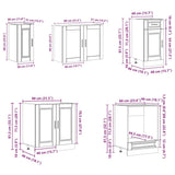 8 Piece Kitchen Cabinet Set Porto Sonoma Oak Engineered Wood 3314814