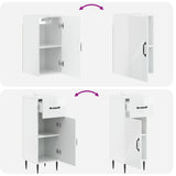 3 Piece Bathroom Cabinet Set HAARLEM High Gloss White 3417778