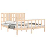 Bed Frame without Mattress King Size Solid Wood Pine 3192236