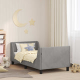 Children's Bed Frame with Headboard Light Grey 80 x 160 cm 42010857