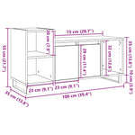 ZNTS TV Cabinet Artisan Oak 100x35x55 cm Engineered Wood 857457