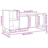 ZNTS TV Cabinet Artisan Oak 100x35x55 cm Engineered Wood 857457