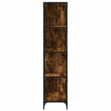 Bookcase 4-Stair Smoked Oak 139x33.5x149 cm Engineered Wood 842478